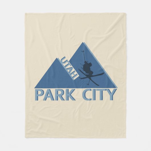 Park City Utah Fleece Deken (Voorkant)