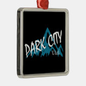 Park City Utah-gebergte Metalen Ornament (Rechts)