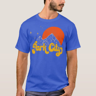 Park City Utah Mid Century Distress Aest T-shirt