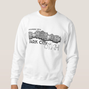 Park City Utah oude stadsgebouwen jongens sweatshi Trui