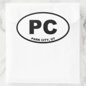 Park City Utah Ovale Sticker (Tas)