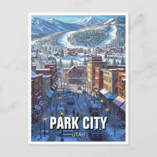 Park City Utah Reizen Briefkaart (Voorkant)