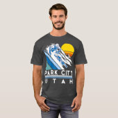 Park City Utah Retro Ski T-shirt (Voorkant volledig)