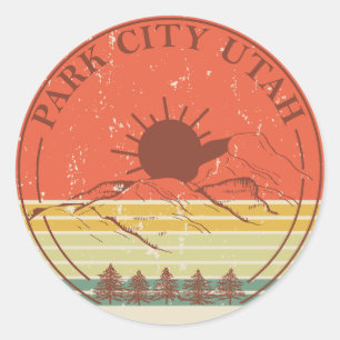Park City Utah  Ronde Sticker