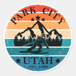 Park City Utah  Ronde Sticker