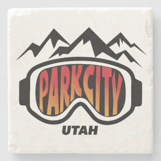Park City Utah ski-ontwerp marmer onderzetter