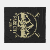 Park City Utah skiën Fleece Deken (Voorkant (Horizontaal))