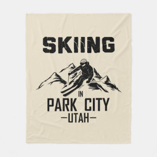 Park City Utah skiën Fleece Deken