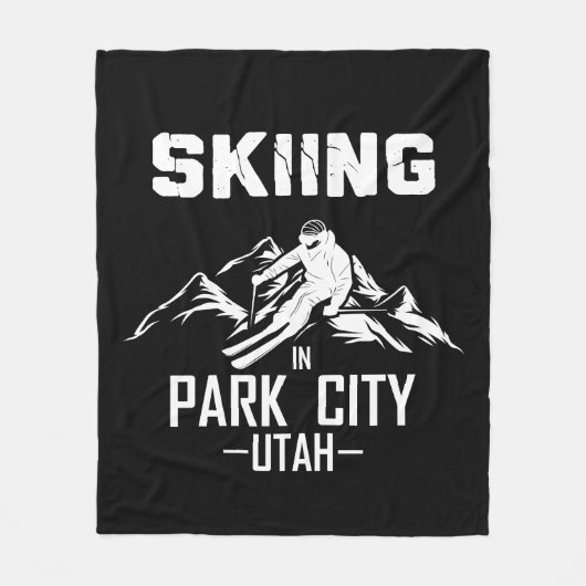 Park City Utah skiën Fleece Deken (Voorkant)