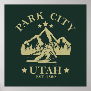Park City Utah skien Poster