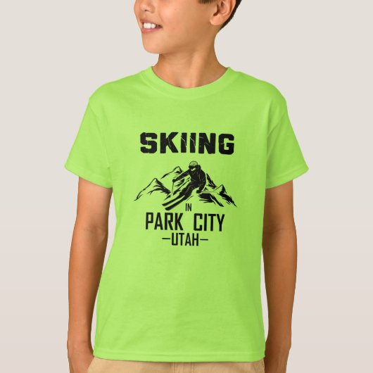 Park City Utah skiën T-shirt (Voorkant)