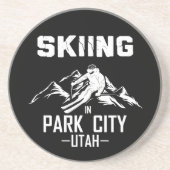 Park City Utah skiën Zandsteen Onderzetter (Voorkant)