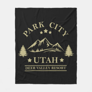 Park city Utah skigebied Fleece Deken