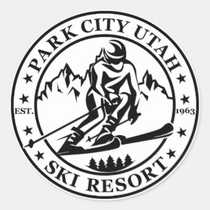 Park city Utah skigebied Ronde Sticker