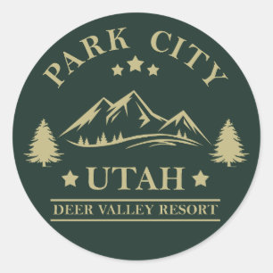 Park city Utah skigebied Ronde Sticker