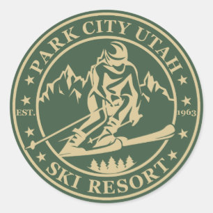 Park city Utah skigebied Ronde Sticker