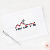 Park city Utah skigebied Vierkante Sticker (Envelop)