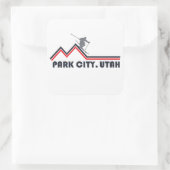 Park city Utah skigebied Vierkante Sticker (Tas)