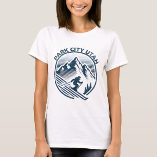 Park City Utah Skigebied Winterskiën T-shirt