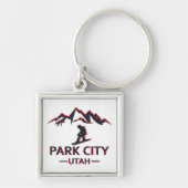 Park city Utah snowboarden Sleutelhanger (Voorkant)