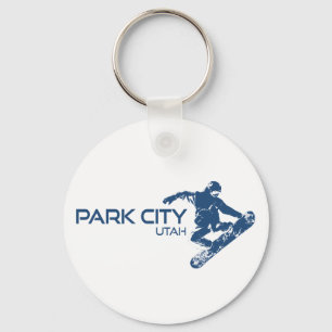 Park City Utah Snowboarder Sleutelhanger