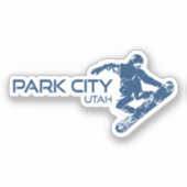 Park City Utah Snowboarder Sticker (Voorkant)