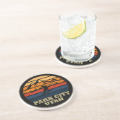 Park City Utah  Zandsteen Onderzetter (Zijkant)