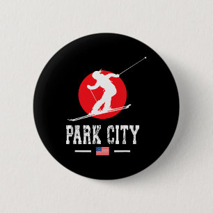 Park City Verenigde Staten Skigebied Rocky Mountai Ronde Button 5,7 Cm