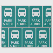 Park en Ride Sign Cadeaupapier (Vlak)
