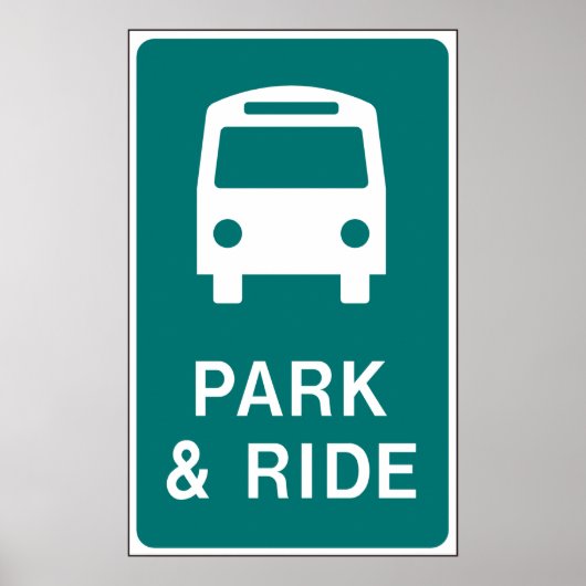 Park en Ride Sign Poster (Voorkant)