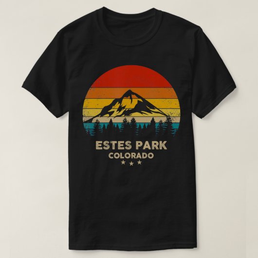  Park Estes Park Retro Souvenir T-shirt (Design voorkant)