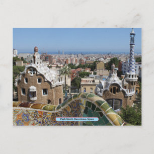 Park Güell, Barcelona, Spanje Briefkaart