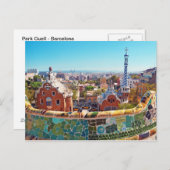 Park Guell, Barcelona - Spanje Briefkaart (Voorkant / Achterkant)
