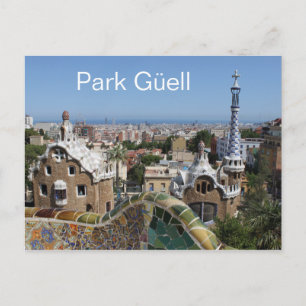 Park Güell, Barcelona, Spanje Briefkaart