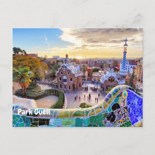 Park Güell, Barcelona, Spanje Briefkaart (Voorkant)