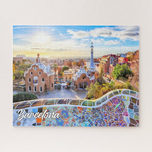 Park Guell, Barcelona, Spanje Legpuzzel (Horizontaal)