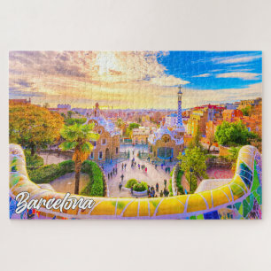 Park Guell, Barcelona, Spanje Legpuzzel