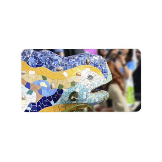 Park Guell drakenlabel Etiket (Voorkant)