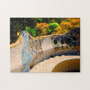 Park Guell Gaudi Barcelona. Jigzaag Puzzle Legpuzzel