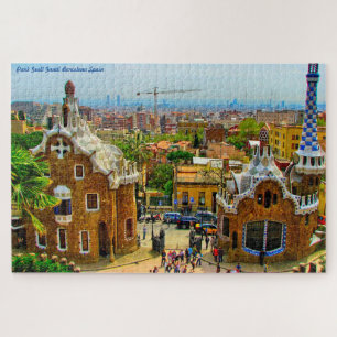 Park Guell Gaudi Barcelona. Legpuzzel