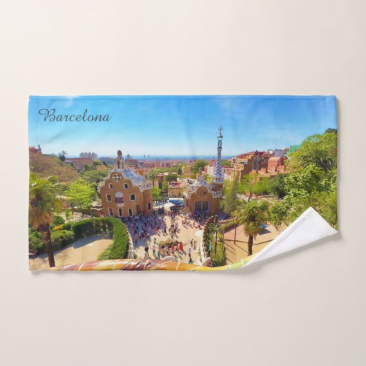 Park Güell in Barcelona Handdoek (Handdoek)