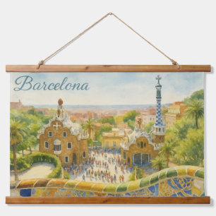 Park Güell in Barcelona Hangend Wandkleed