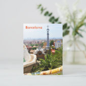 Park Guell in Barcelona, Spanje Briefkaart (Staand voorkant)