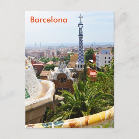 Park Guell in Barcelona, Spanje Briefkaart (Voorkant)
