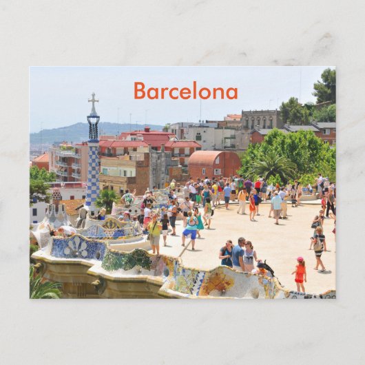 Park Guell in Barcelona, Spanje Briefkaart (Voorkant)