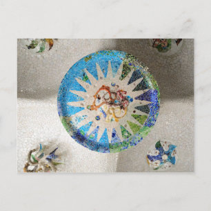 Park Guell mosaics Briefkaart