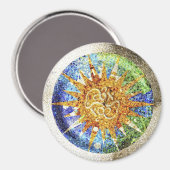 Park Guell mosaics Magnet Magneet (Voorkant / Achterkant)