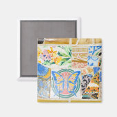 Park Guell mosaics Magnet Magneet (Voorkant / Achterkant)