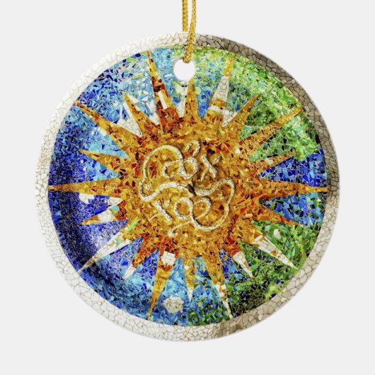 Park Guell mosaics Ornament (Voorkant)