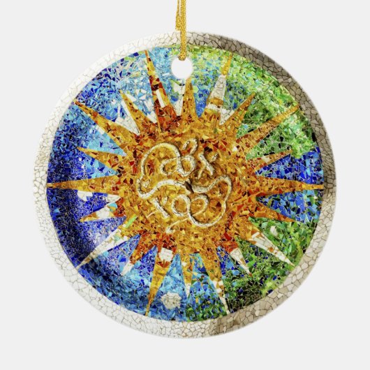 Park Guell mosaics Ornament (Achterkant)